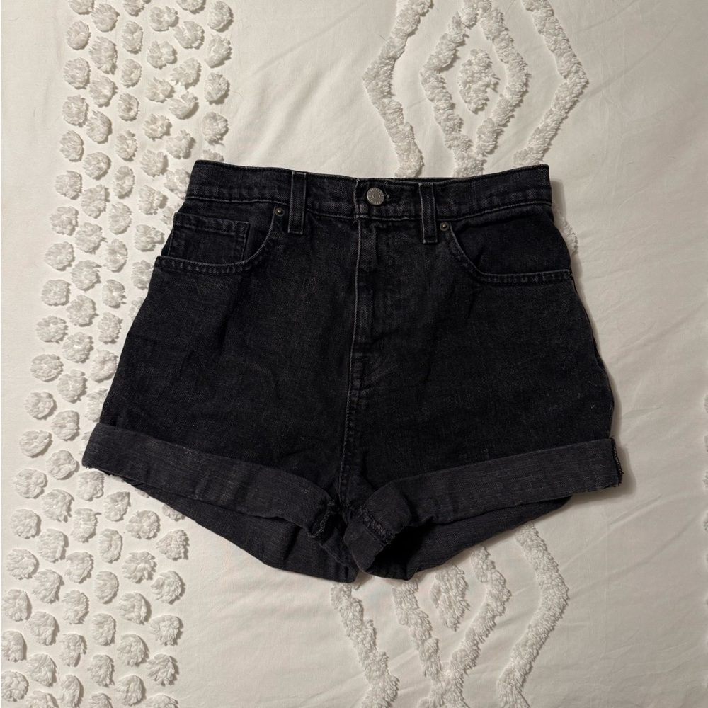 BDG High Waist Black Denim Shorts